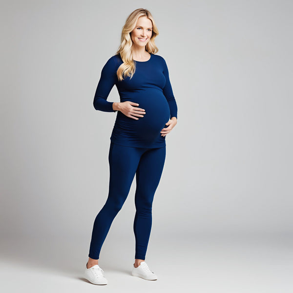 MilkiMum Maternity Breastfeeding Top - Navy