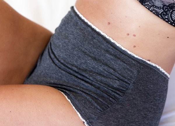 Briefly Post Birth Brief - Charcoal Melange - Lonzi&Bean Maternity