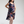 Load image into Gallery viewer, High Low Maternity Dress - Navy&Coral Floral