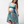 Load image into Gallery viewer, lonzi&bean high low maternity dress teal floral
