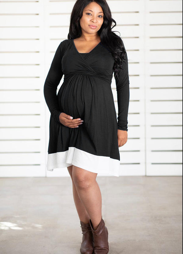 UltiMum Breastfeeding Dress - Black & White