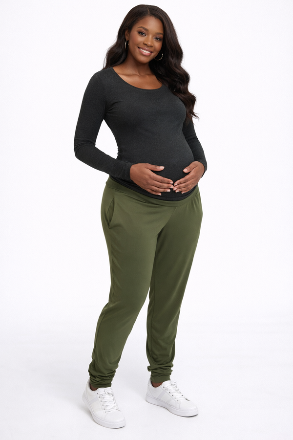 Maternity Joggers - Olive