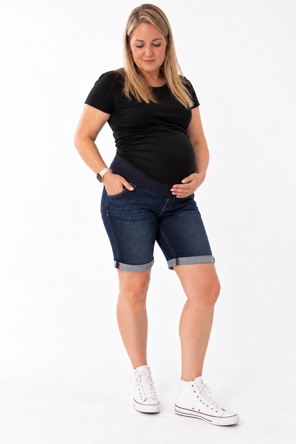 Maternity Shorts - Dark Denim