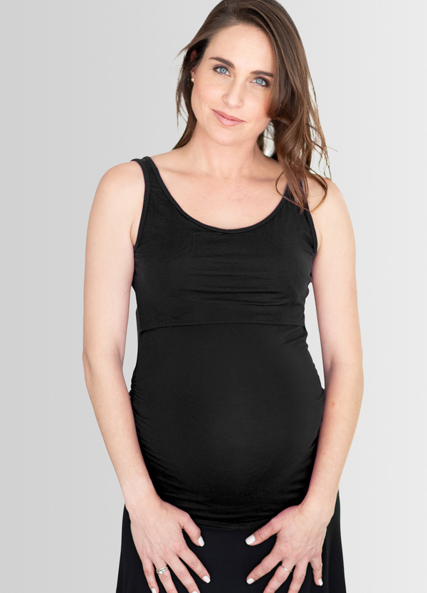 MilkiMum Maternity Breastfeeding Vest – Black - Lonzi&Bean Maternity