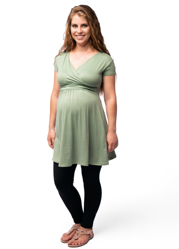 ComfiMum Maternity Tunic - Sage Green
