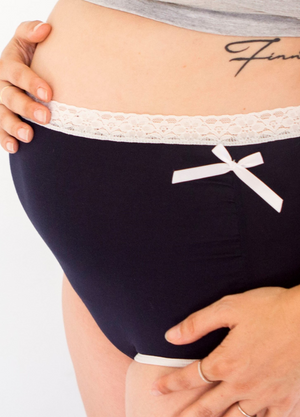 Delicate Post Birth & Maternity Panties - Navy - Lonzi&Bean Maternity